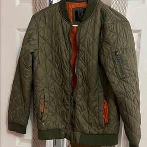 Green Quilted Boys Jacket